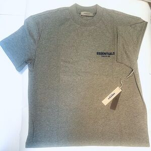 ESSENTIALS Fear of God Dark Oatmeal Mens T-shirt Size Large